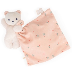 Doudou Ours Feuilles Amour Carré Douceur