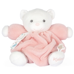 Peluche Patapouf Ourson Rose Poudré Plume 18 cm