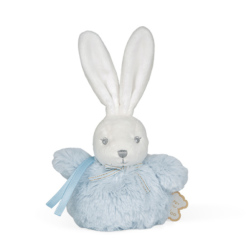 Peluche Petit Lapin Bleu Plume - 10 cm