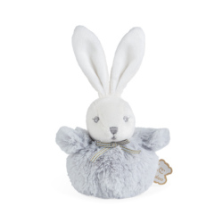 Peluche Petit Lapin Gris Plume - 10 cm