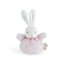 Peluche Petit Lapin Rose Plume - 10 cm