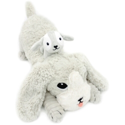 Peluche Chien Toutou Maman et Bebe Gris Ptipotos