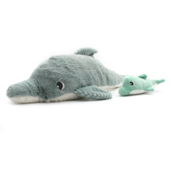 Peluche Dauphin Menthe Maman et Bebe Tofou Ptipotos