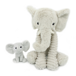 Peluche Elephant Gris Maman et Bebe Dimoitou Ptipotos