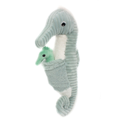 Peluche Hippocampe Papadou Papa et son Bébé Menthe Ptipotos
