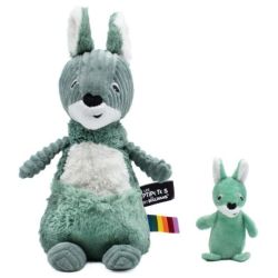 Peluche Kangourou Allezou Maman et Bebe Vert Ptipotos