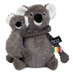 Peluche Koala Trankilou Maman et Bebe Gris Ptipotos