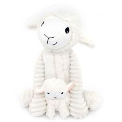 Peluche Mouton Olou Maman et Bebe Blanc Ptipotos