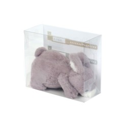 Peluche bébé lapin Angora gris - 22 cm