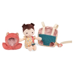 Poupée Jeanne et Porte Bébé