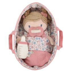 Poupée bébé dans panier Rosa