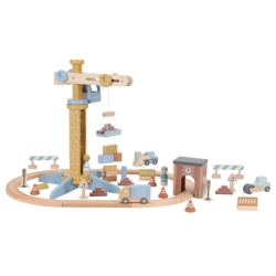 Set Grue et Chantier de Construction en bois