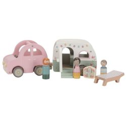 Voiture avec Caravane en bois