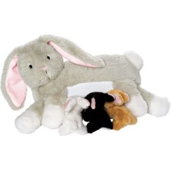 Peluche Lapin et Bébés Allaitement Nursing