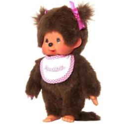 Peluche Monchhichi Fille Rose - 20 cm