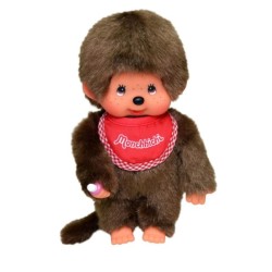 Peluche Monchhichi Garçon Rouge - 20 cm