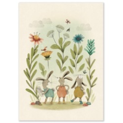 Affiche Lapins Trois Petits Lapins - 50 x 70 cm