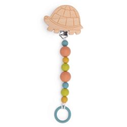 Attache Tétine Bois et Silicone Tortue Trois Petits Lapins