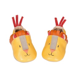 Chaussons en Cuir Lion Les Papoum - 0/6 mois