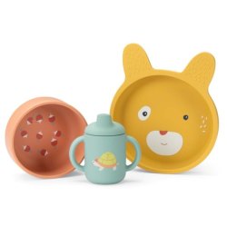 Coffret Repas Silicone Trois Petits Lapins