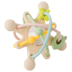Anneau de Dentition avec Hochet Galaxy Pastel Silicone