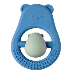 Anneau de Dentition Maman et Bébé Bleu Silicone