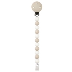Attache Tétine Silicone Beige