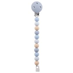 Attache Tétine Silicone Bleu
