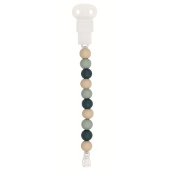Attache Tétine Silicone Vert et Beige