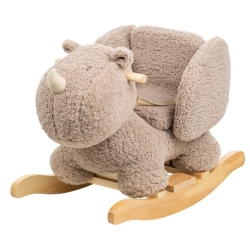 Bascule Rhinocéros Taupe Teddy