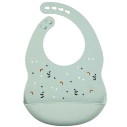 Bavoir Silicone Arc en Ciel et Feuilles