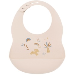 Bavoir Silicone Beige Chien