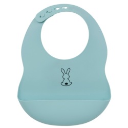 Bavoir Silicone Bleu Clair