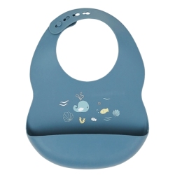 Bavoir Silicone Bleu Marin