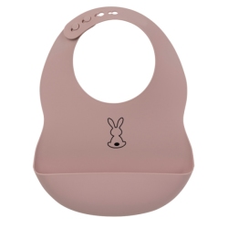 Bavoir Silicone Vieux Rose
