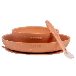 Coffret Repas 3 Pieces Silicone Terracotta