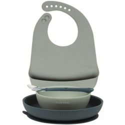 Coffret Repas 4 Pieces Silicone Vert