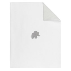 Couverture Eléphant Tembo Blanche - 100 x 75 cm