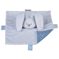 Doudou Lapin Bleu Pastel Lapidou Phosphorescent