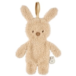 Doudou Mini Attache Tétine Lapin Teddy Beige