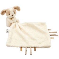 Doudou Mouchoir Chien Teddy Crème