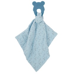 Doudou Souris Anneau Dentition bleu