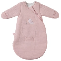 Gigoteuse Manche Avec Moufles Alice et Pomme Rose Hiver - 60 cm