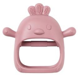 Moufle De Dentition Vieux Rose Silicone
