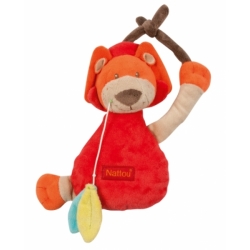 Peluche Flatsie Vibrant Lion Rouge