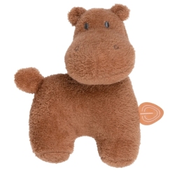 Peluche Mini Hippopotame Susie Rouille Hochet - 20 cm