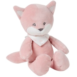 Peluche Mini Renard Alice Rose Hochet - 20 cm