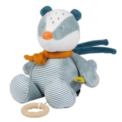 Peluche Musicale Blaireau Félix Bleu