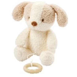 Peluche Musicale Chien Teddy Crème - 25 cm
