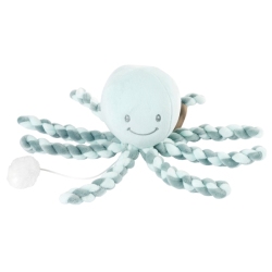 Peluche Musicale Poulpe Vert de Gris Menthe Lapidou
